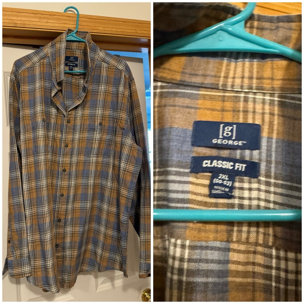 George XXL long sleeve collared shirt